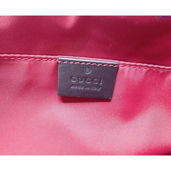 GUCCI Handbag Wool GG logo top handle bag red interior authentic EUC - Picture 5 of 16